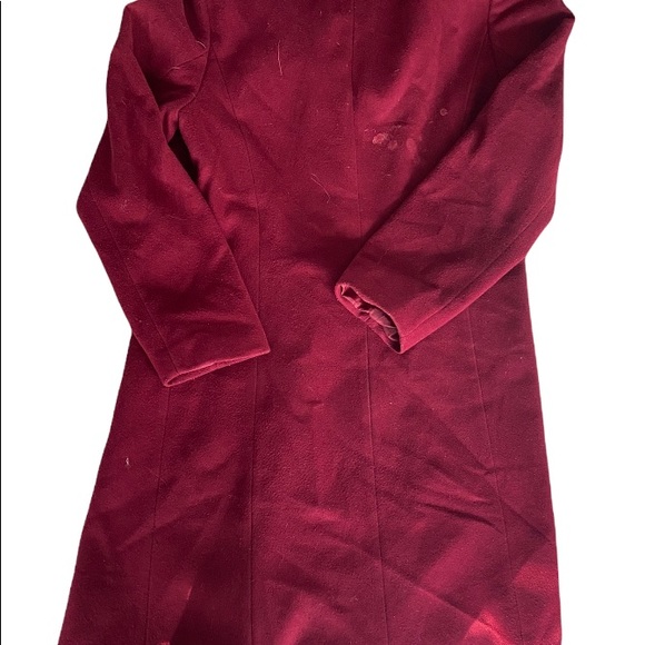 Gap Women's Cranberry Colored Wool Blend Peacoat Size M - Picture 2 of 3